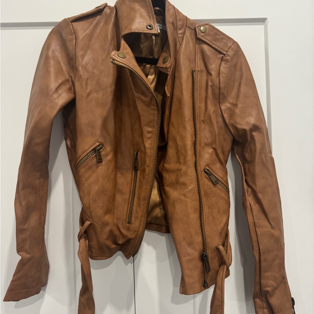 Brown Leather Jacket NEVER WORN